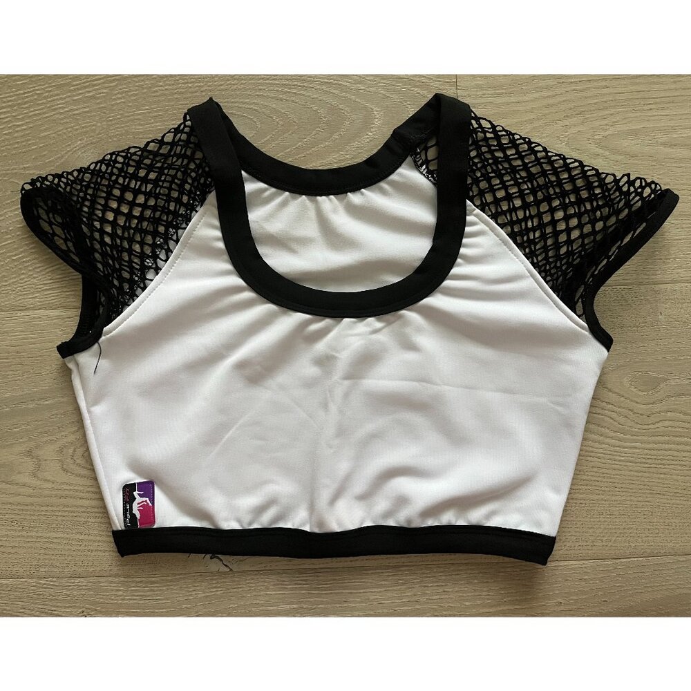 NWOT Bad Kitty Fishnet Crop Top